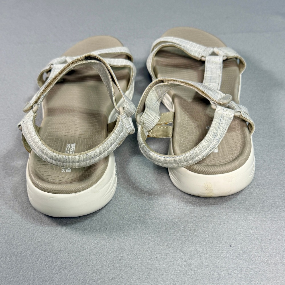 Skechers Womens On-the-GO 600 Goga Mat Strappy Sandals Size 8 Taupe 16182 - Picture 7 of 9